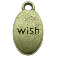 Zinc Alloy Message Pendants, Oval, plated Approx 2.5mm 