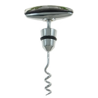 Lampwork Wine Corkscrew, with Zinc Alloy, silver foil 