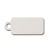 Zinc Alloy Tag Charm, Rectangle, plated, Customized & single-sided 