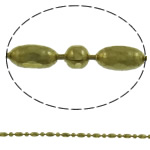 Brass Ball Chain, plated nickel, lead & cadmium free, 2.1mm 