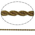 Cadena de Cuerda de Metal, chapado, más colores para la opción, libre de níquel, plomo & cadmio, 3.3mm, Vendido por m