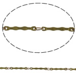Brass Soldered Chain, plated, bar chain nickel, lead & cadmium free 