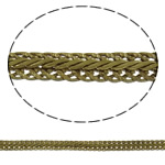 Latón soldada cadena, metal, chapado, cadena de cuerda, más colores para la opción, libre de níquel, plomo & cadmio, 3.5x1.5mm, Vendido por Sarta