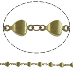 Brass Soldered Chain, plated, heart chain nickel, lead & cadmium free 