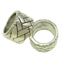 Zinc Alloy Large Hole Beads, Tube, plated, textured nickel, lead & cadmium free Approx 10mm, Approx 