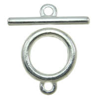 Zinc Alloy Toggle Clasp, Round, plated, single-strand Approx 2mm 