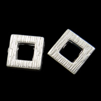Zinc Alloy Frame Beads, Square, plated cadmium free Approx 
