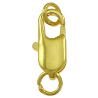 黄銅ロブスター爪クラスプ, 銅, 長方形, メッキ, 無色 穴:約 3mm, 200パソコン/バッグ, 売り手 バッグ