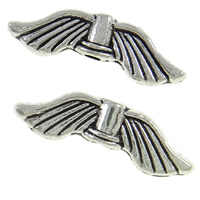 Zinc Alloy Angel Wing Beads, plated Approx 0.5mm, Approx 