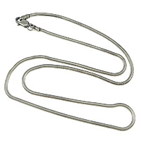 Thailand Sterling Silver European Necklace Chain, snake chain, nickel & cadmium free, Inner Approx 11mm Approx 18 Inch 