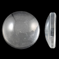 Glass Cabochon, Flat Round, transparent & flat back, 50mm 