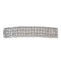 Cubic Zirconia Micro Pave Brass Connector, Rectangle, plated, micro pave cubic zirconia & 1/1 loop Approx 