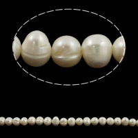 Perlas Redondas Freshwater, Perlas cultivadas de agua dulce, Esférico, natural, más colores para la opción, Grado A, 7-8mm, agujero:aproximado 0.8mm, longitud:14 , Vendido por Sarta