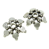 Perles en alliage zinc, alliage de zinc, fleur, Placage, 6 pétales, plus de couleurs à choisir, protéger l'environnement, sans nickel, plomb et cadmium Environ 1.5mm Vendu par sac
