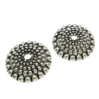Zinc Alloy Bead Caps, Flat Round, with round spot pattern nickel, lead & cadmium free Approx 1.5mm 