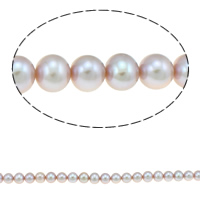 Perlas Redondas Freshwater, Perlas cultivadas de agua dulce, Esférico, natural, Púrpura, Grado AAA, 8-9mm, agujero:aproximado 0.8mm, longitud:15 Inch, Vendido por Sarta