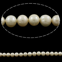 Round Cultured Freshwater Pearl Beads, Potato, natural  Grade A, 9-10mm 