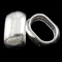 Zinc Alloy Large Hole Beads, Oval, plated, smooth nickel, lead & cadmium free Approx Approx 