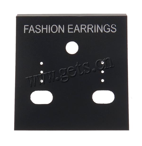 Earring Display Card, Plastic, Rectangle, Customized, 5x5.2cm, 1000PCs/Bag, Sold By Bag