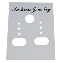 Earring Display Card, Plastic, Rectangle, Customized 