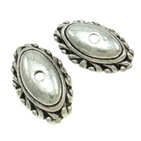 Zinc Alloy Bead Caps, Oval, plated Approx 1.5mm, Approx 