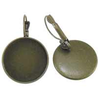 Messing Hebel Rückseiten Ohrring Komponente, plattiert, keine, 22mm, Innendurchmesser:ca. 20mm, 1000PCs/Tasche, verkauft von Tasche