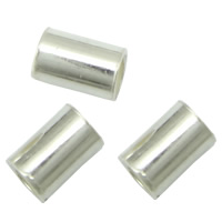 Sterling Silber Crimp Perlen, 925 Sterling Silber, Rohr, plattiert, keine, 3x2mm, Bohrung:ca. 1mm, verkauft von PC