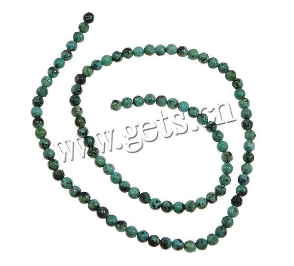 Natural African Turquoise Beads, Round, different size for choice, Grade AA, Hole:Approx 1mm, Length:Approx 15 Inch, Sold By Strand