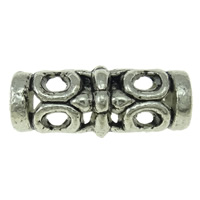 Zinklegierung Rohr Perlen, plattiert, hohl, keine, 7x18mm, Bohrung:ca. 3.5mm, 300PCs/Tasche, verkauft von Tasche
