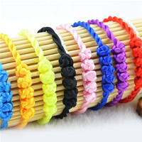 Nylon Cord Bracelets, woven, mixed colors, 8mm Inch 