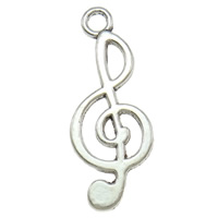 Musical Instrument Shaped Zinc Alloy Pendants, Music Note, plated cadmium free Approx 2mm 
