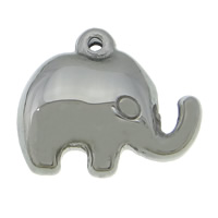 Stainless Steel Animal Pendants, Elephant, Customized, original color Approx 0.8mm 