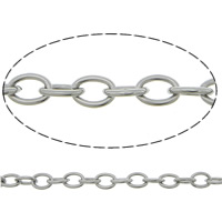 Stainless Steel Oval Chain, original color 