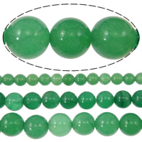 Perle en aventurine verte, Rond, naturel, multiple tailles pour le choix Environ 1~2mm Environ 15 pouce, Vendu par brin