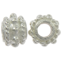 Sterling Silver Corrugated Beads, 925 Sterling Silver, Rondelle, plated Approx 3mm 