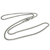 304 Stainless Steel Necklace Chain, with lobster clasp & mesh chain, original color, cadmium free, 2mm Approx 19 Inch 
