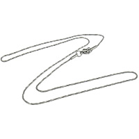 316L Stainless Steel Necklace Chain, with lobster clasp & snake chain, original color, cadmium free, 1mm Approx 17 Inch 