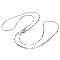 316L Stainless Steel Necklace Chain, with lobster clasp & Boston chain, original color, cadmium free, 1.7mm Approx 19 Inch 
