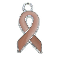 Awareness Ribbon Pendant, Zinc Alloy, with enamel, plated, enamel 