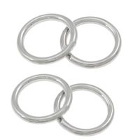 Sterling Silver Soldered Jump Ring, 925 Sterling Silver, Donut, plated [