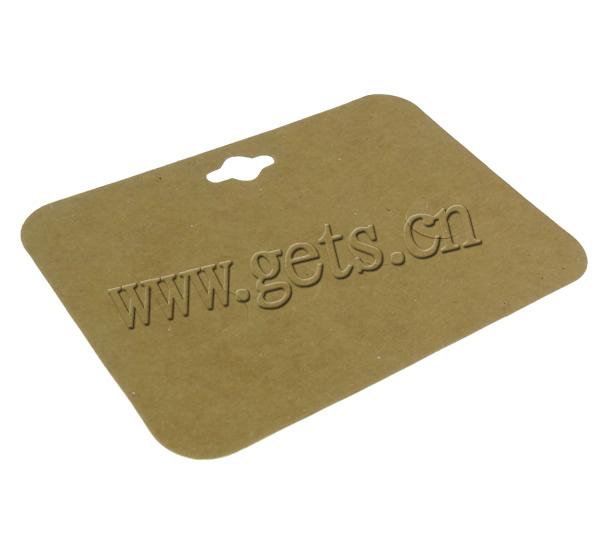 Hair Clip Display Card, Paper, Rectangle, Customized, coffee color, 97x70mm, 1000PCs/Bag, Sold By Bag