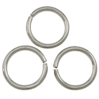 Maschine Cut Sterling Silber Closed Sprung-Ring, 316 Edelstahl, Kreisring, originale Farbe, 15x0.8mm, ca. 5252PCs/kg, verkauft von kg