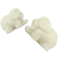 Synthetic Coral Beads, Elephant, Carved Approx 1.5mm 