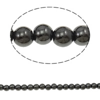 Perles hématite magnétique, Rond, plus de couleurs à choisir, grade A, 6mm .5 pouce Vendu par brin