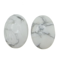Natural Turquoise Cabochon, Natural White Turquoise, Flat Oval, flat back 
