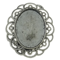 Zinc Alloy Cabochon, Flat Oval, plated Approx 