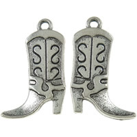 Zinc Alloy Shoes Pendants, plated Approx 2mm, Approx 