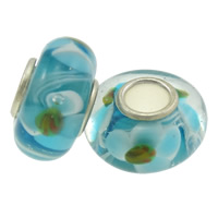 Perles European Murano monocœur, chalumeau, rondelle, noyau unique de pacfung sans filetage Environ 4.5mm, Vendu par PC