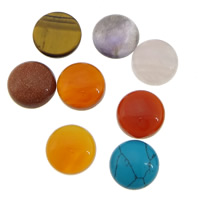 Cabochons en pierres précieuses, pierre gemme, dôme, dos plat, plus de couleurs à choisir Vendu par PC