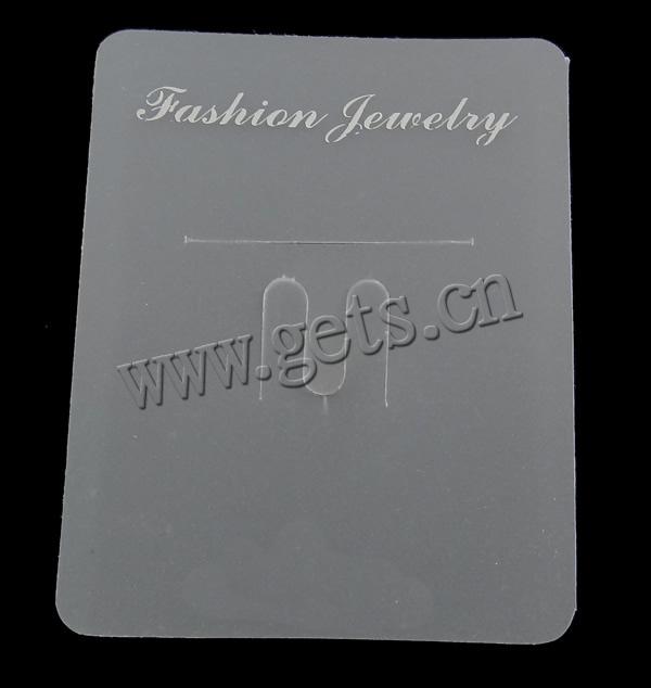 Hair Clip Display Card, with Plastic, Rectangle, Customized, 7.5x6cm, 1000PCs/Bag, Sold By Bag
